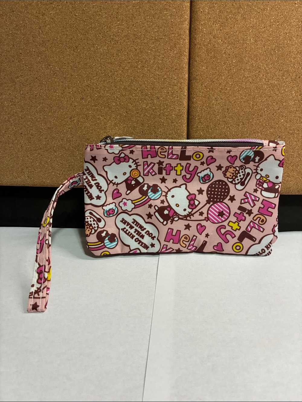 NWOT. Hello Kitty double zipper wristlet
